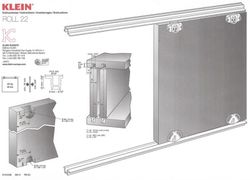 Guide de glissement pour meubles Klein GM316 Rouleau 22