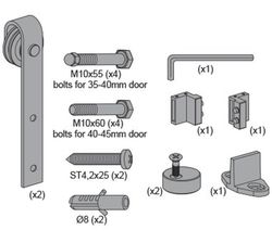 Guide coulissant en oxiron noir Saheco SF-Rustico 80 GO198