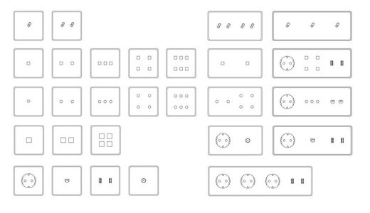 Interrupteurs et prises du modèle Atelier Luxus GRACE