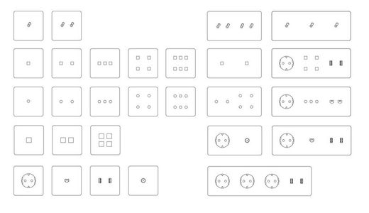 Interrupteurs et prises modèle NOOR par Atelier Luxus