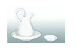 Jarra y palangana de porcelana blanca 40003200