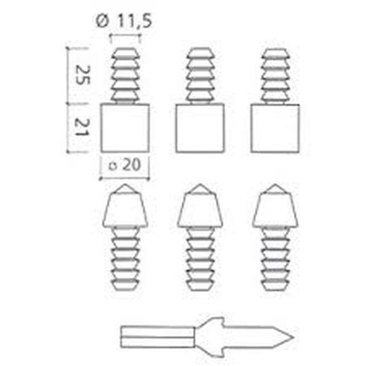 Kit de boulons anti-levier, référence CO0030