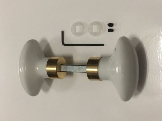 Ensemble de boutons ovales en porcelaine blanche Merigous MM9010PB00