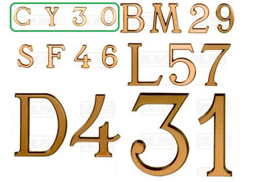 Letras y Números Sati 30mm Del Pino LN0001LO03