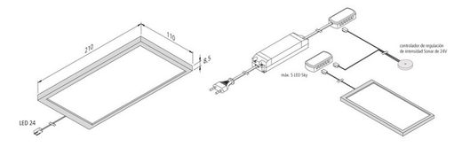Luminaire LED Sky 6W avec transformateur Hera EE8470 EE84756W00