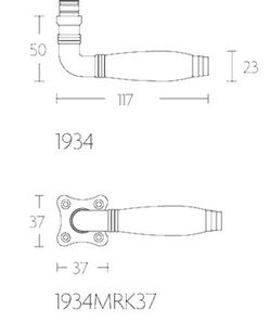 Poignée 1934GRK37 Formani Timeless MM1934