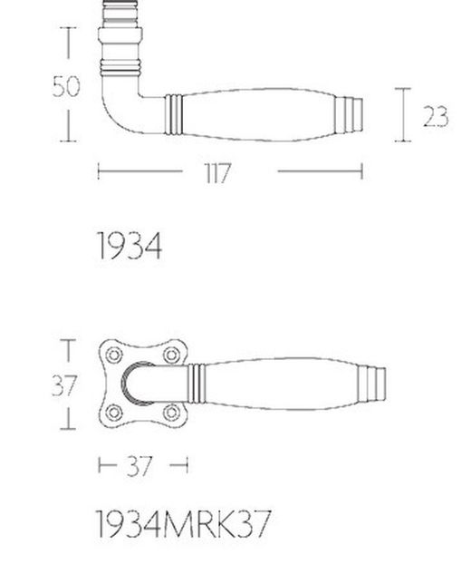Poignée 1934GRK37 Formani Timeless MM1934