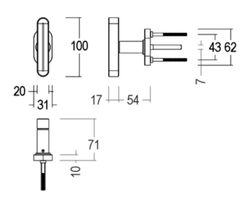 Poignée de fenêtre Quincalux MV0172 194DK
