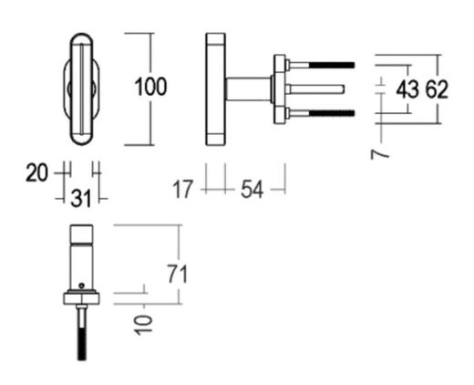 Poignée de fenêtre Quincalux MV0172 194DK