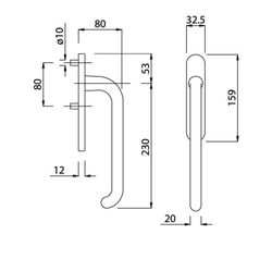 Poignée de fenêtre Reguitti 30MD Enea MV0030CM00