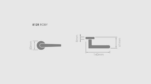 Poignée 812 R8 ROBY par Groel MM2812