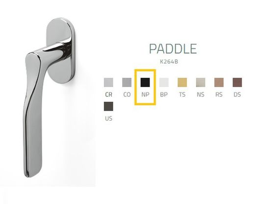 Poignée de fenêtre K264B PADDLE Olivari