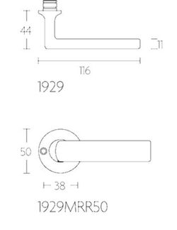 Poignée 1929MRR50 Formani Timeless MM1929