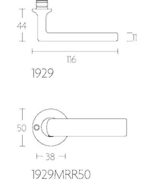 Poignée 1929MRR50 Formani Timeless MM1929