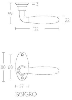 Poignée 1931GRO Formani Timeless MM1931