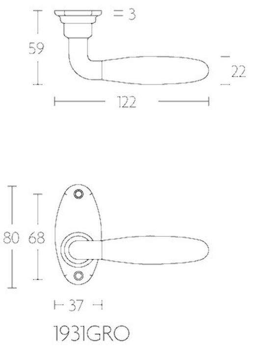 Poignée 1931GRO Formani Timeless MM1931