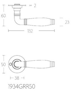 Poignée 1934GRR50 Formani Timeless MM1934