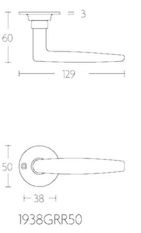 Poignée 1938GRR50 Formani Timeless MM1938