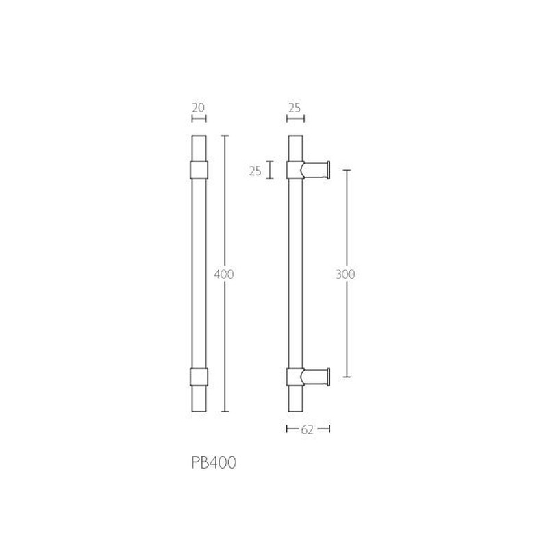 Manilla para puerta INC, Piet Boon PBI101-G de Formani. Juego