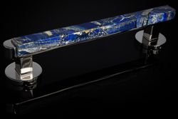 Poignée de porte intérieure de la collection Emporia avec lapis-lazuli 300 mm