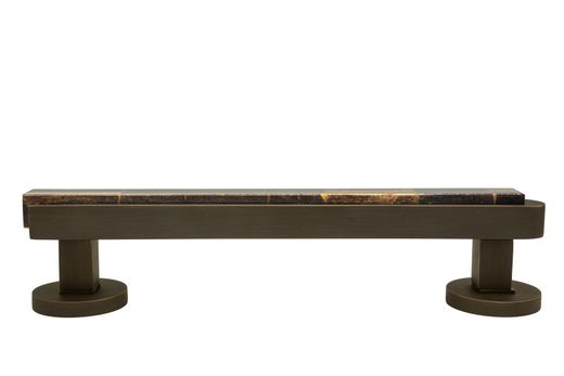 Poignée de porte intérieure de la collection Emporia avec motif œil de tigre, 300 mm