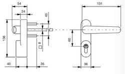 POIGNÉE + CYLINDRE POUR ANTIPAN.NOIR CE7100NE00