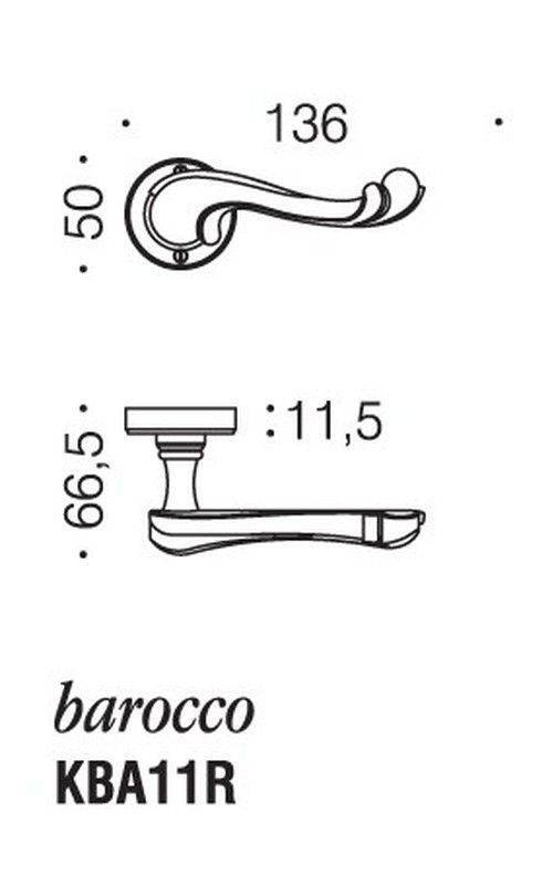 Manivelle KBA11RSB Barocco Antologhia Colombo MM3115PL05
