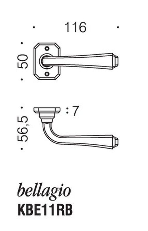 Poignée Bellagio Colombo Antologhia MM3127LN05
