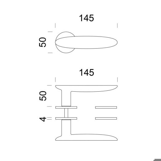 Poignée de manivelle ELLIPSE DND MM0685XX50