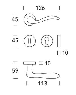 Manivelle de style anglais Reguitti Desy MM0948