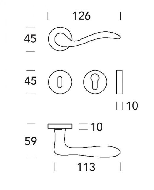 Manivelle de style anglais Reguitti Desy MM0948