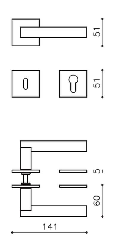 Manivelle M230RY8B EUCLIDE Q par Olivari MM2230