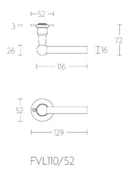 Manivelle FVL110/52 Formani Ferrovia MM1506