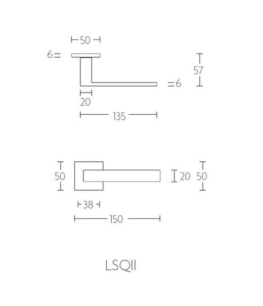 Manivelle LSQII-G Formani Carré MM0163