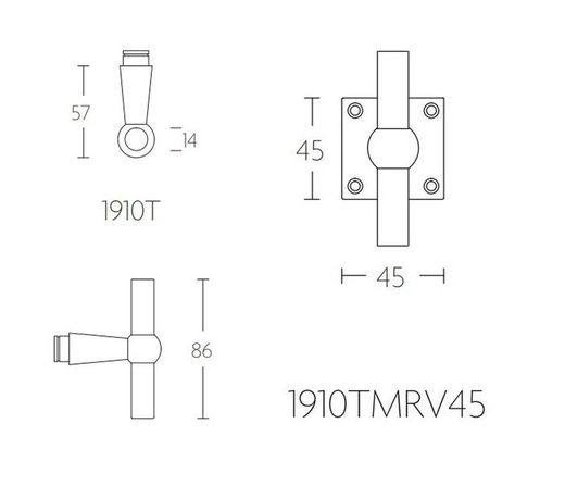 Manivela 1910TMRV45 Formani Timeless MM1911