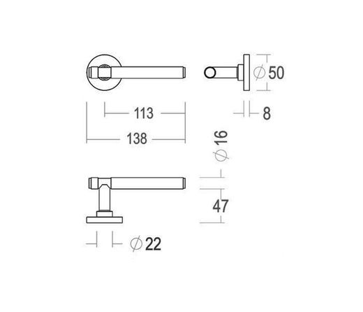 Manivelle 191-RO Lausanne Quincalux MM0195