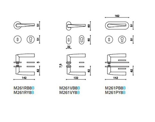 Poignée dynamique M261B Olivari