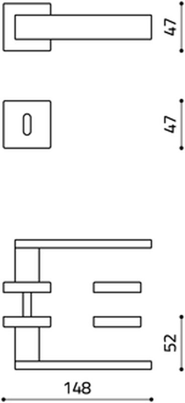 Manivelle M206RY8 Olivari DIANA MM2206