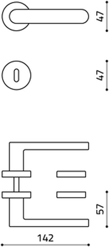 Manivelle Olivari M200RSB8 LINK MM2200
