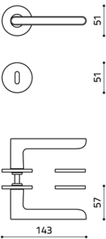 Manivelle M231B Olivari LUCY MM2231CR05