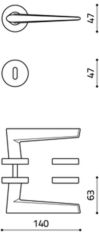 Manivelle M234RY8 Olivari NINA MM2234NS04
