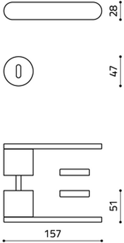 Manivelle M235RY8 Olivari RADIAL MM2235