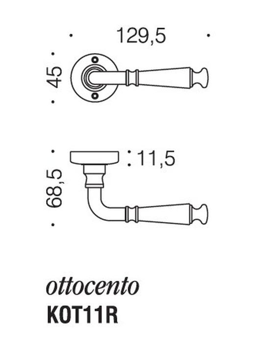 Ottocento Antologhia Colombo Poignée Manivelle MM3132LO45