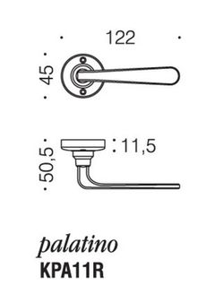 Poignée Palatino Antologhia Colombo MM3111LN45