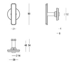 Manivelle Quincalux modèle Paris "T" MM0403