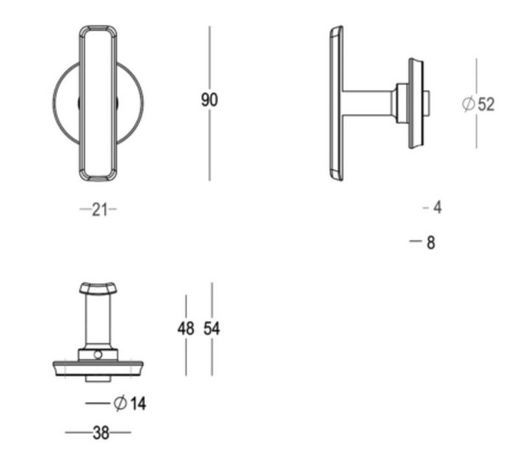 Manivelle Quincalux modèle Paris "T" MM0403