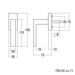 Manivelle de fenêtre 159 Quincalux MV0159BM00