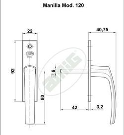 Manivelle de fenêtre Amig 120 17845 MV0033LP00