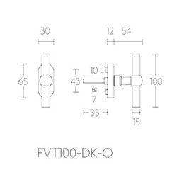 Manivelle de fenêtre Formani Ferrovia MV1502IM10