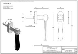 Manivelle de fenêtre Formani LZ100-DK-O Bosco MV3300